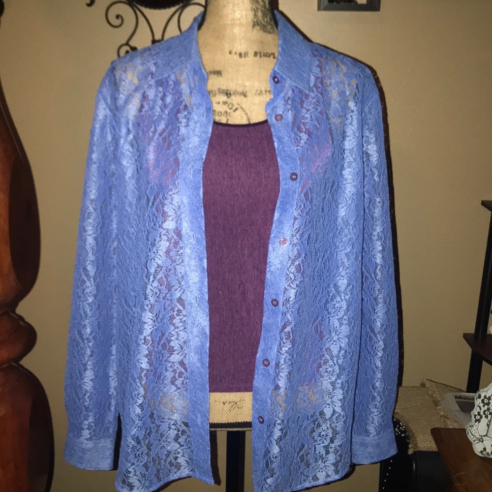 2pc lace top with camisole